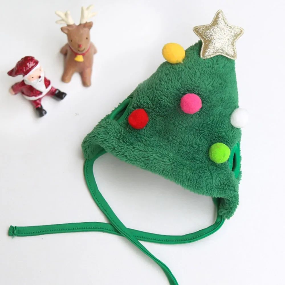 1Pcs Chapéu de Natal Engraçado para Cães, Babadores de Papai Noel para Animais de Estimação, Fantasia de Cosplay para Festa de Ano Novo, Boné de Filhote, Cachecol para Gatos Fofos, Acessórios de Roupa, Presente
