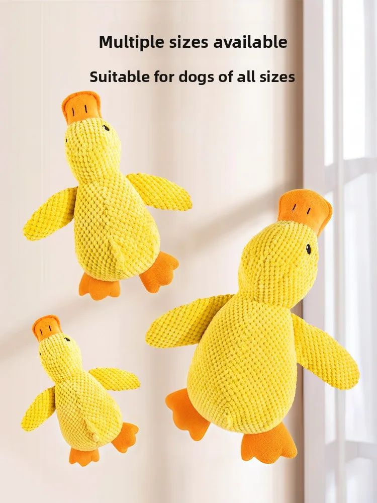 Coisas para Cães Acessórios para Cães Suprimentos para Cães Brinquedo de Pelúcia Calmante de Pato com Apito Durável Companheiro de Sono para Filhotes Presente de Luxo para Pets