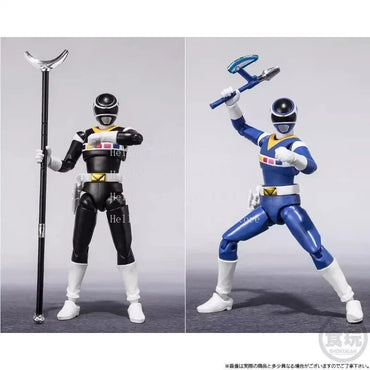 Bandai Genuine SHODO Super Sentai Anime Figure Denji Sentai Megaranger Action Toys Boys Girls Christmas Gift Collectible Model