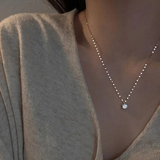 Stainless Steel Necklaces Black Exquisite Minimalist Square Pendant Choker Chains Fashion Necklace For Women Jewelry Party Gifts