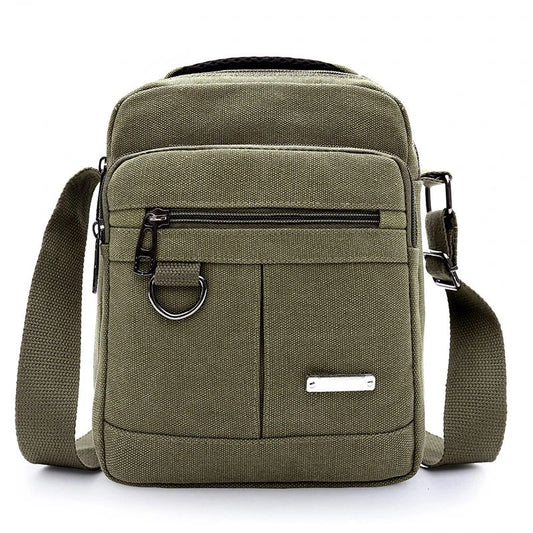 Canvas Shoulder Bag Men's New Korean Style Canvas Messenger Bag Outdoor Leisure Travel Portable Shoulder Bag Purse Handbag