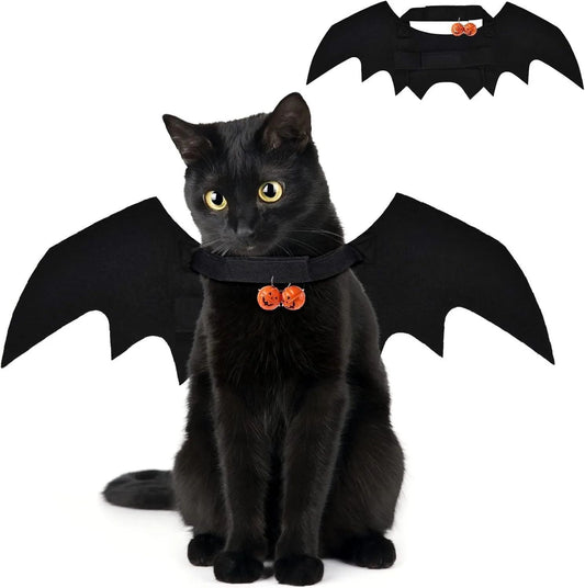 Roupa de Halloween para Cães e Gatos Fantasia Asa de Morcego Preta Colete Cosplay Festa Acessórios para Pets Cães Gatos Decoração