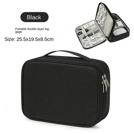 Portable USB Data Line Charger Storage Bag Travel Cable Organizer Waterproof Cable Storage Bag Digital Electronic Organizer