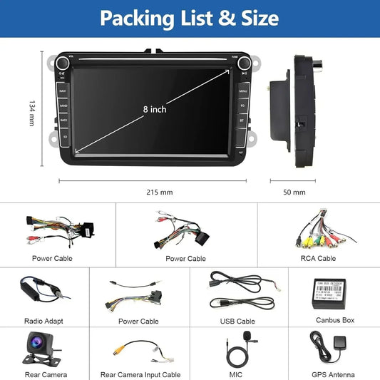 Compatible For VW Volkswagen Jetta Passat 7" Android 13.0 Car Stereo Radio Apple Carplay GPS