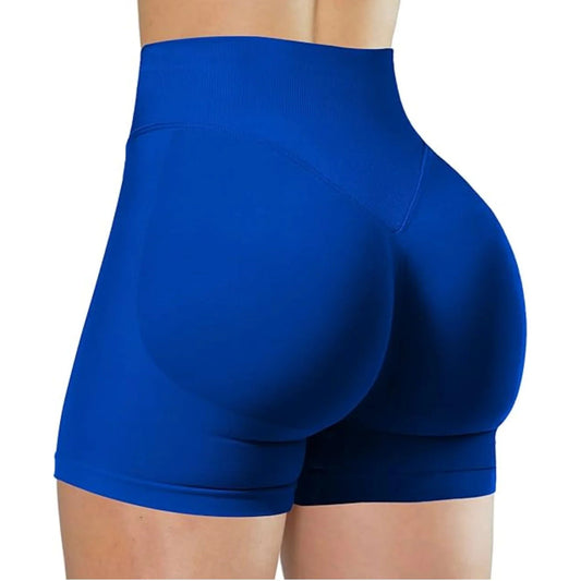 Summer High Waisted Yoga Shorts for Women Fashionable and Sexy Running Fitness Pants Solid Color Yoga Leggings Elastic Tights
