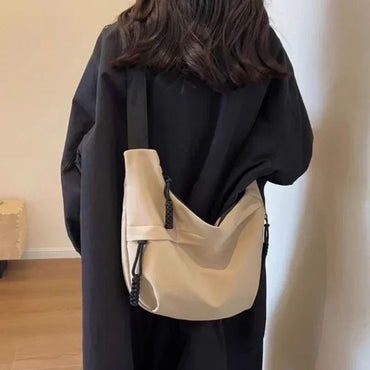 Fashion High Capacity Solid Color Single Shoulder Totes Bag Nylon Hobos Crossbody Bags Solid Casual Zipper Women's Bags
