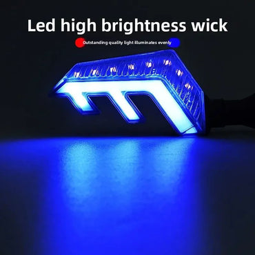 Angel Wings 12V LED Turn Signal Lights - Flow Brake Light Mod for Motorcycle & Electric Vehicles