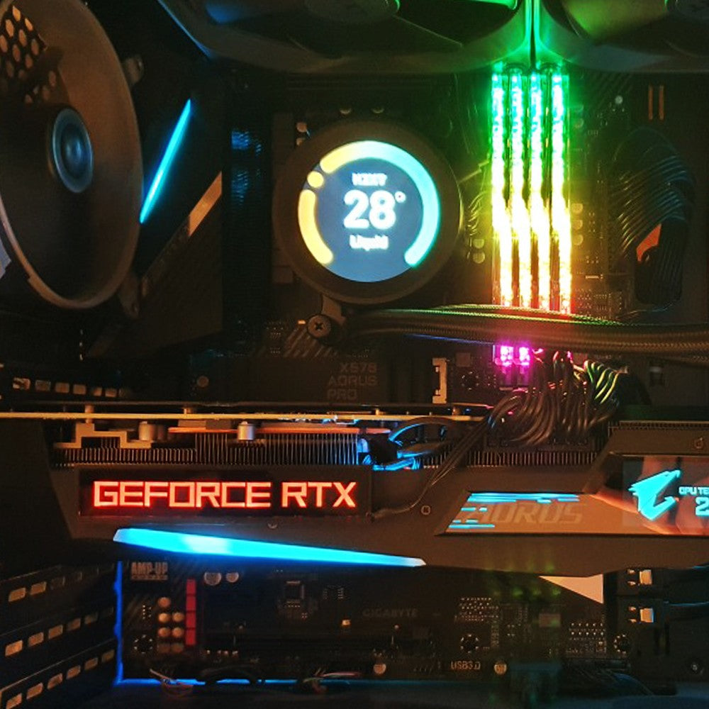FREEZEMOD Painel Lateral GPU RTX3090 GTX ROG Decoração PC Placa de Vídeo Lâmpada Faith Water Cooler AURA SYNC Refrigeração Líquida ARGB