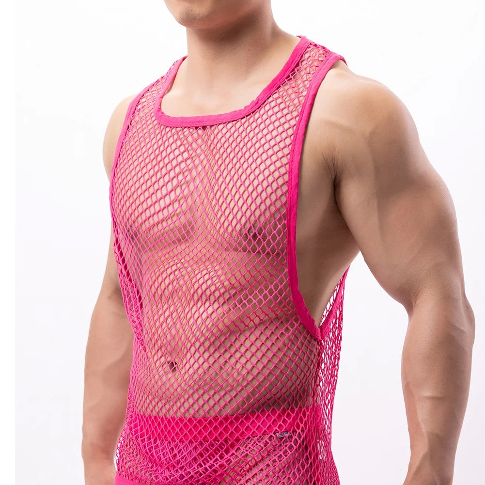 BRAVE PERSON Fashion Men Clothing Bodybuilding Gym Tank Tops Sleeveless Mesh Undershirt Fitness Workout Vest
