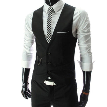 Men's Suits Single Vest Single Breasted Elegant Classic for Wedding Dresses Business