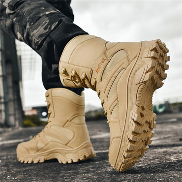 Men's High-Top Outdoor Hiking Boots, Casual, Comfortable and Warm Hiking Boots