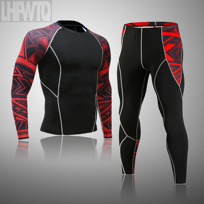 Men's Sports Suit MMA rashgard male Quick drying Sportswear Compression Clothing