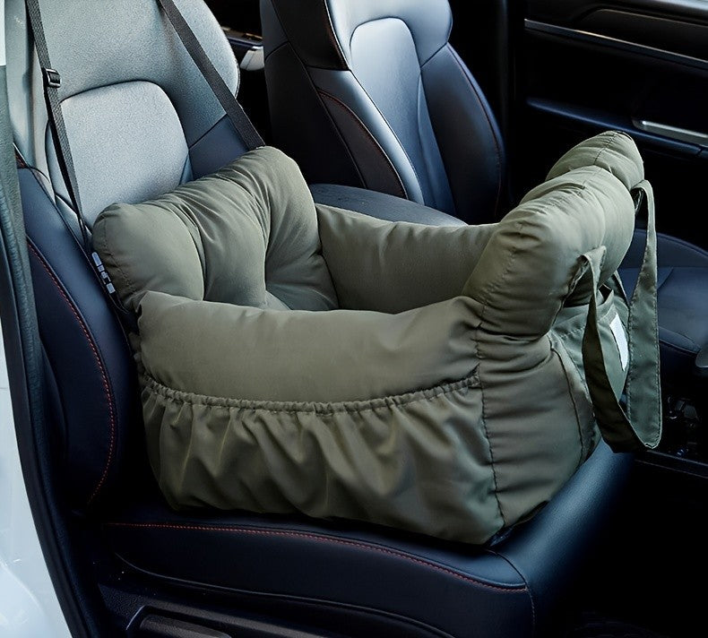 Cadeira de Carro para Cães com Cinto de Segurança - Cama para Pets Antiderrapante para Cães Pequenos, Transportador de Viagem Lavável com Cintas de Segurança para Carro