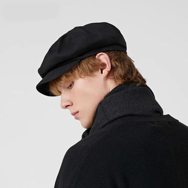 Beret Men's Fashion Spring and Summer Versatile Newsboy Cap Painter's Cap British Vintage Hat Octagonal Cap for Men and Women