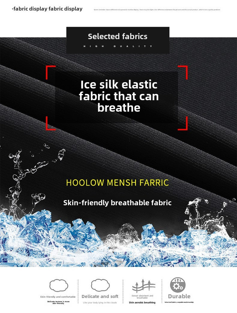 Men's solid color pants summer ice silk elastic quick drying loose sports pants suitable for casual and business wear M-8XL