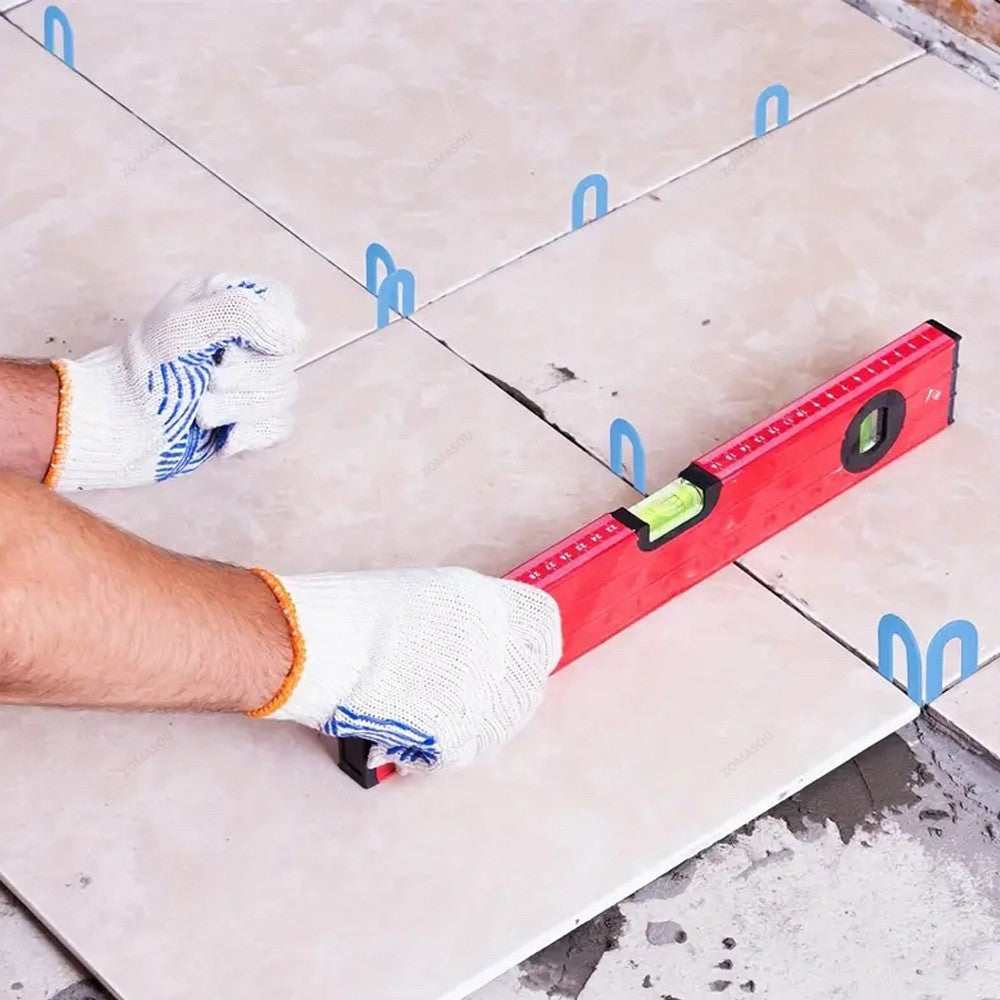 100/200 Peças Novas Calços de Plástico Reutilizáveis em Formato de Ferradura U Espaçadores de Azulejo Sistema de Nivelamento de Cerâmica Ferramentas para Nivelar Azulejos de Piso e Parede