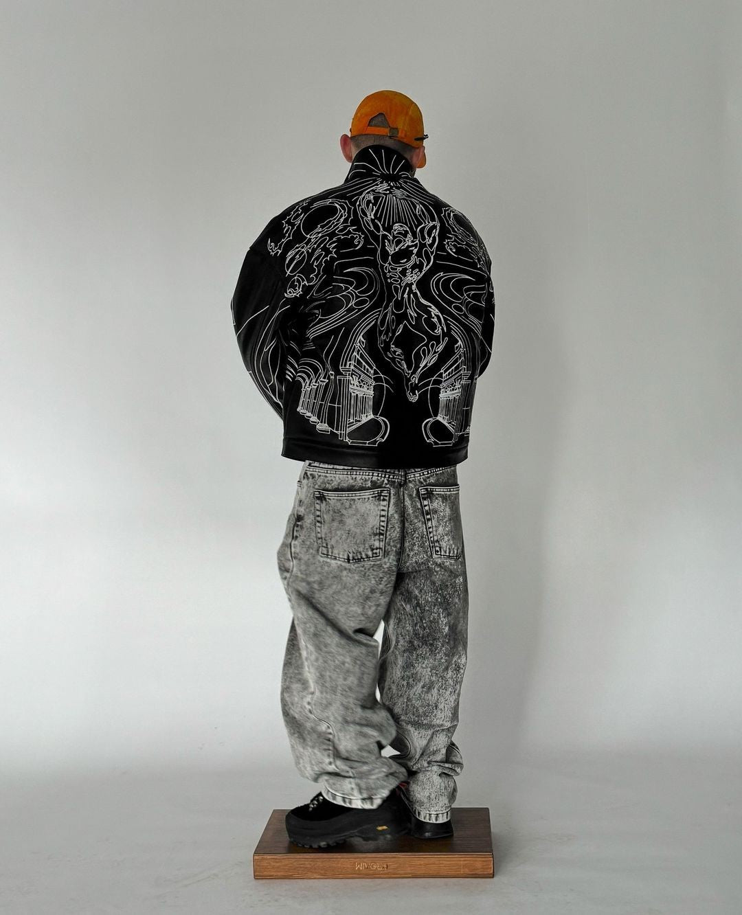 Retro Black Leather Jacket Oversized Loose Thickened Y2k Zipper Jacket Hip Hop Goth Rock Men and Women Coats Jackets Streetwear