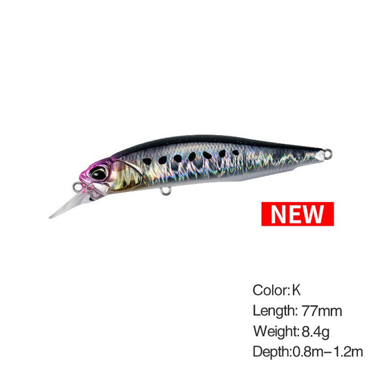 Isca de Pesca Minnow Wobbler Rozante 77SP 77mm 63mm Arremesso Longo Suspenso Isca de Nado Jerkbait Isca Artificial para Culter Alburnus