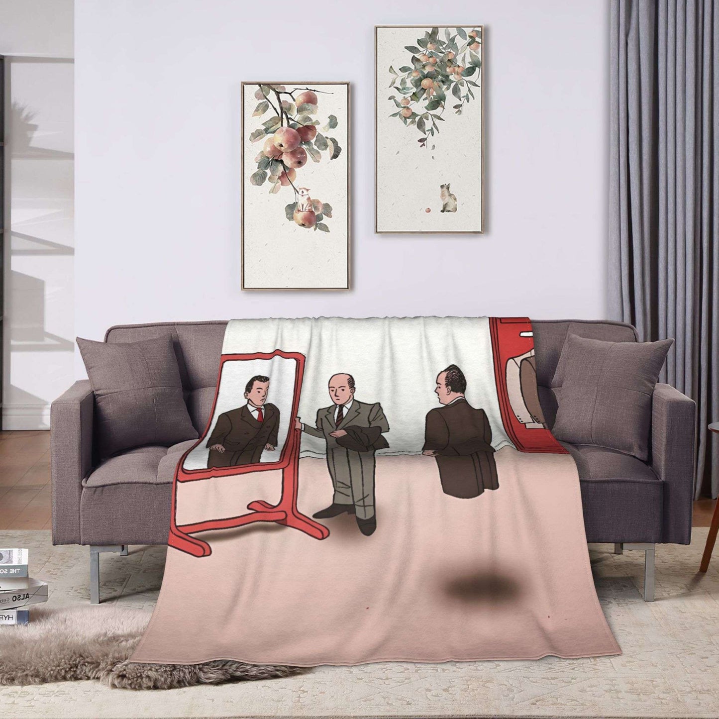 Mirror of Identity Flannel Blankets Winter Guy Billout Super Warm Throw Blanket for Child Novelty Bedspread Sofa Bed Cover