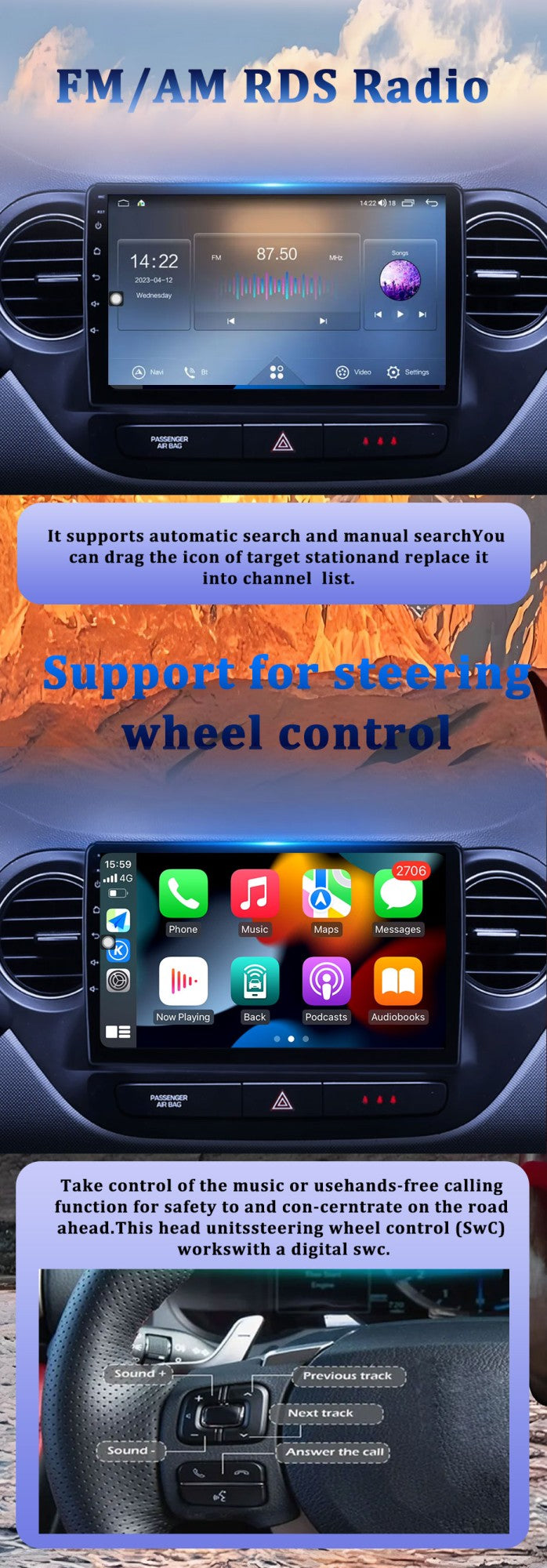 6.2 " Android 15 Auto Carplay Radio For Fiat Linea Punto EVO 2012-2015 Stereo Car Radio Multimedia Player GPS Navi Screen Tools