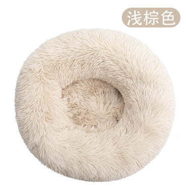 Camas redondas de pelúcia para cães e gatos, Tapetes de inverno para cães, Camas para animais de estimação, Suprimentos para animais de estimação