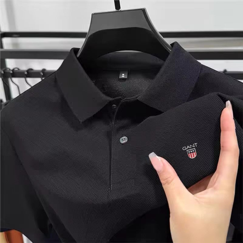 High-end 100% Cotton Short Sleeve Polo Shirt Men's Summer Luxury Brand Breathable Paul T-shirt Exquisite Embroidery Casual Top