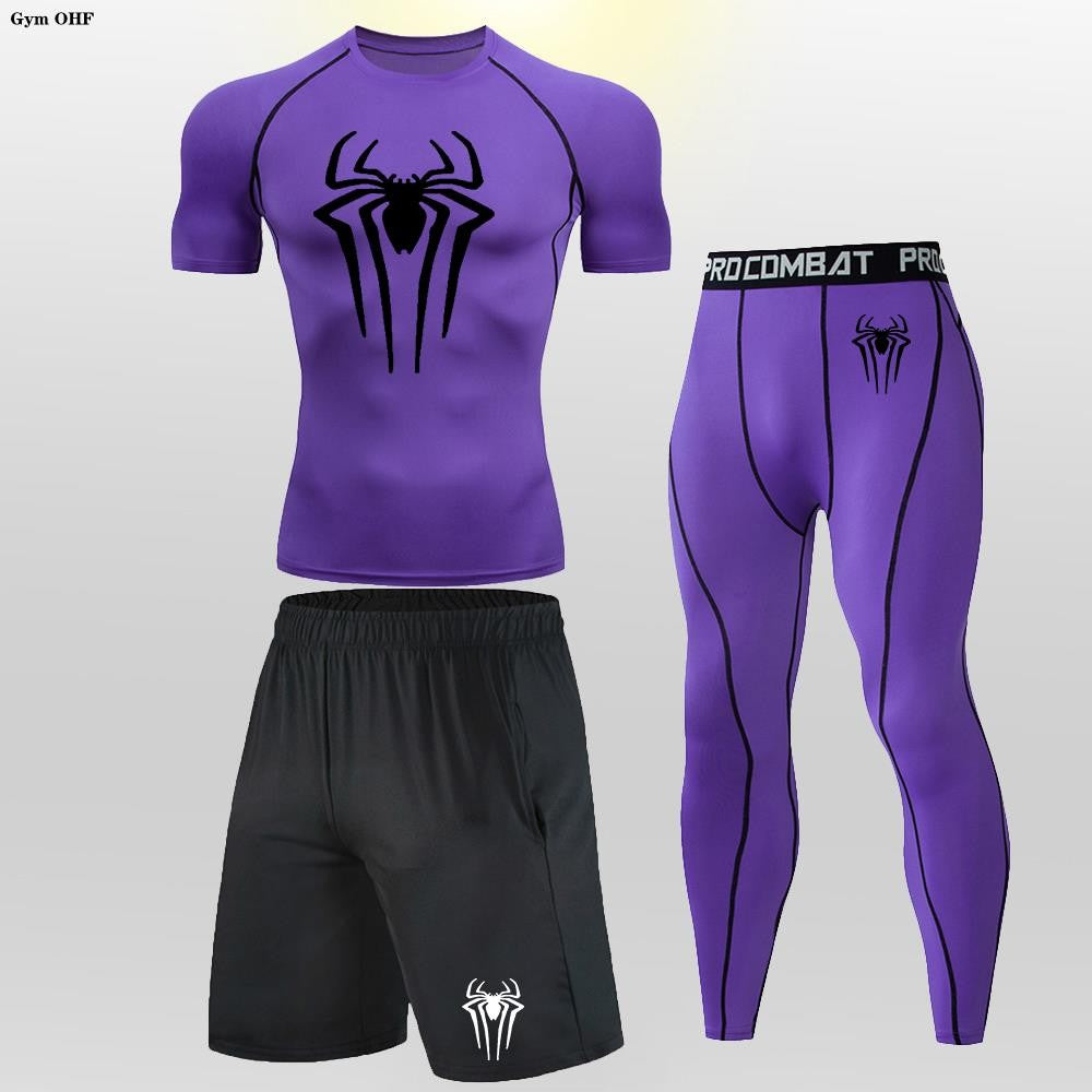 Thermal Man Underwear Set Spi/Der Compression T Shirt Leggings Yoga Sets Fitness