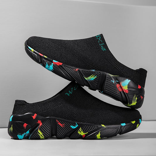 Men And Woman Sneakers Couples Slip On Half Shoes Comfortable Ankle Sock Shoes Increase Height Casual Shoes Size 35-47