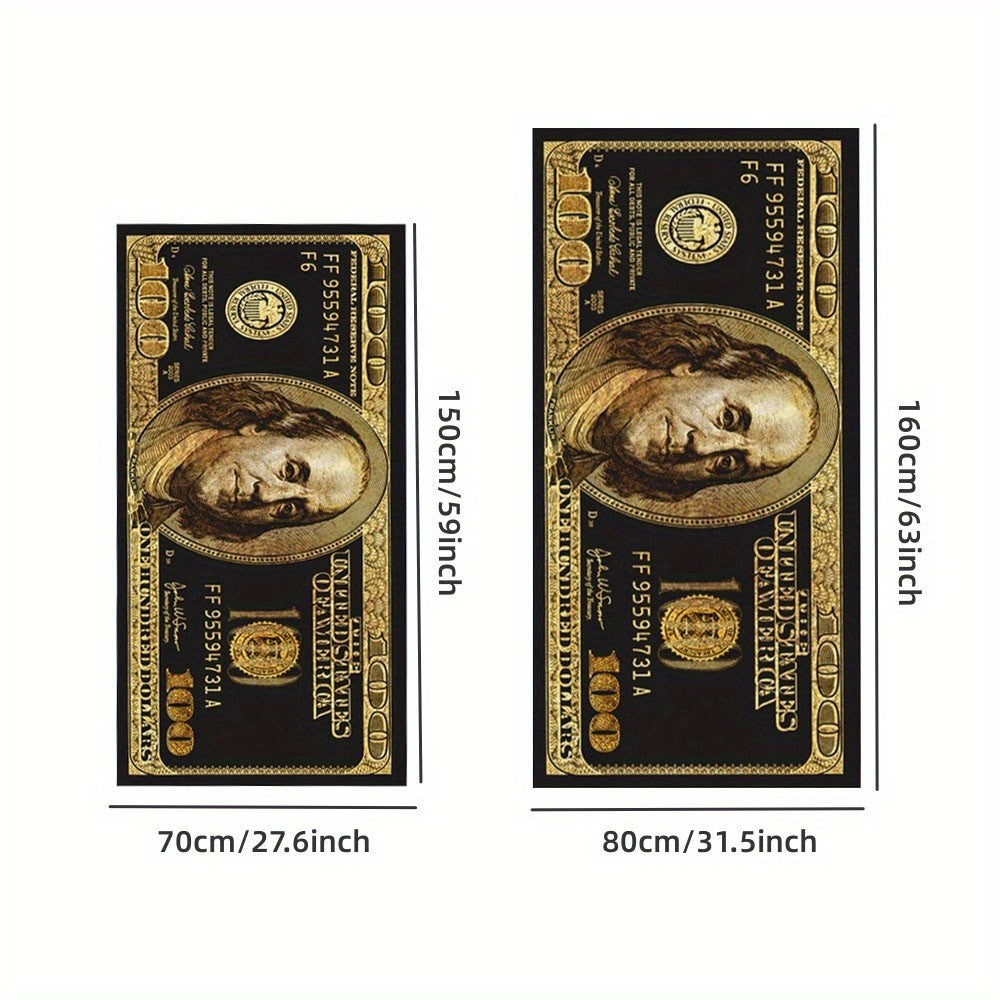 Microfiber Beach Towel, Quick Dry Absorbent Bath Towel, Hundred Dollar Print, Perfect for Beach Travel Camping Party Vacation