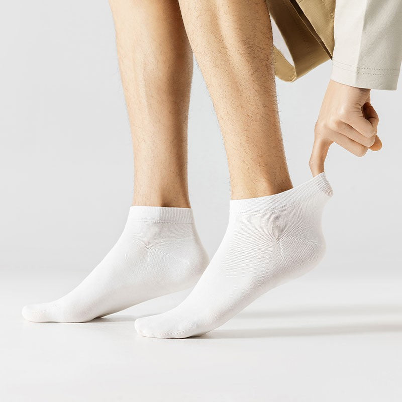 6Pairs High Quality Men Combed Cotton Socks Short Breathable Odor proof and antibacterial Business Spring Summer for Male sock