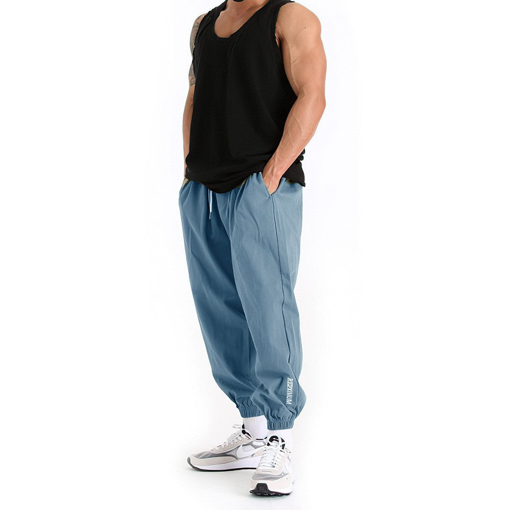 Muscle Men Sports Pants Training Basketball Running Loose Korean Version Of Casual Fitness Pants Fashionable Fitness Pants