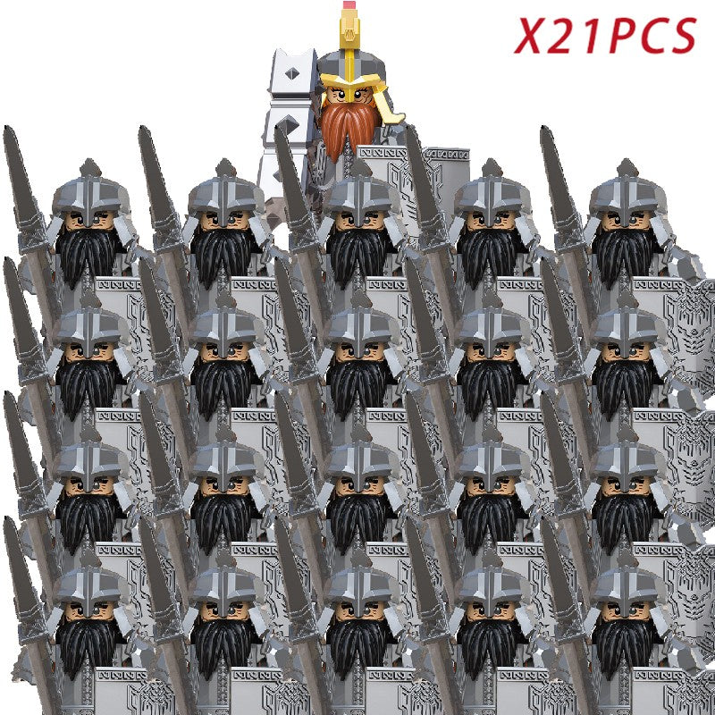 Soldado Asgard Medieval Anão LOTR Javali Cabra Carroça Animais Figuras Blocos de Montar Brinquedos Tijolos Senhor Presente Para Crianças