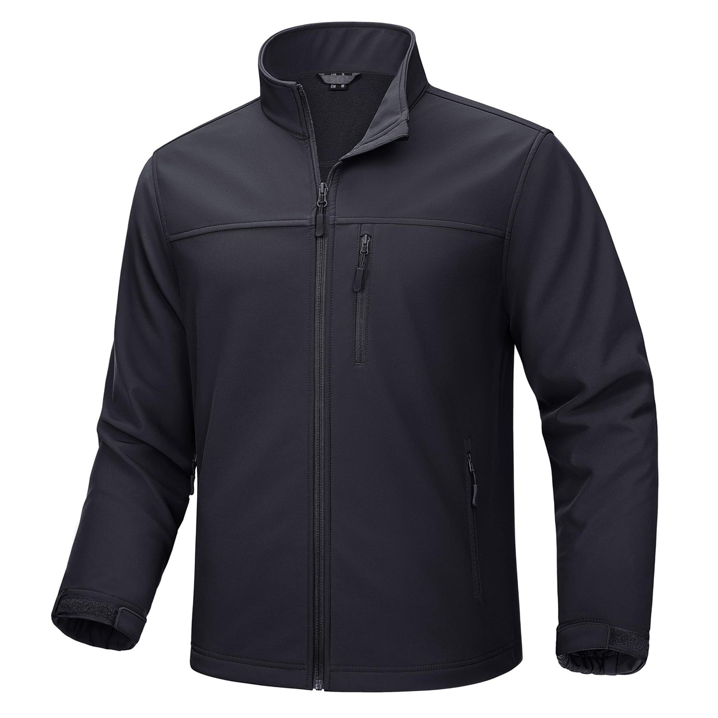 TACVASEN Waterproof Softshell Jackets Mens Winter Fleece Lined Work Jackets Zipper Pocket Outdoor Jacket Male Windbreaker