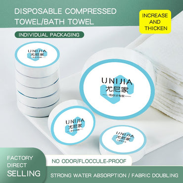 Premium Compressed Towel Tablets Disposable Towel Large Bath Towel Reusable Travel Towel for Hotel Camping Mountaineering Sports