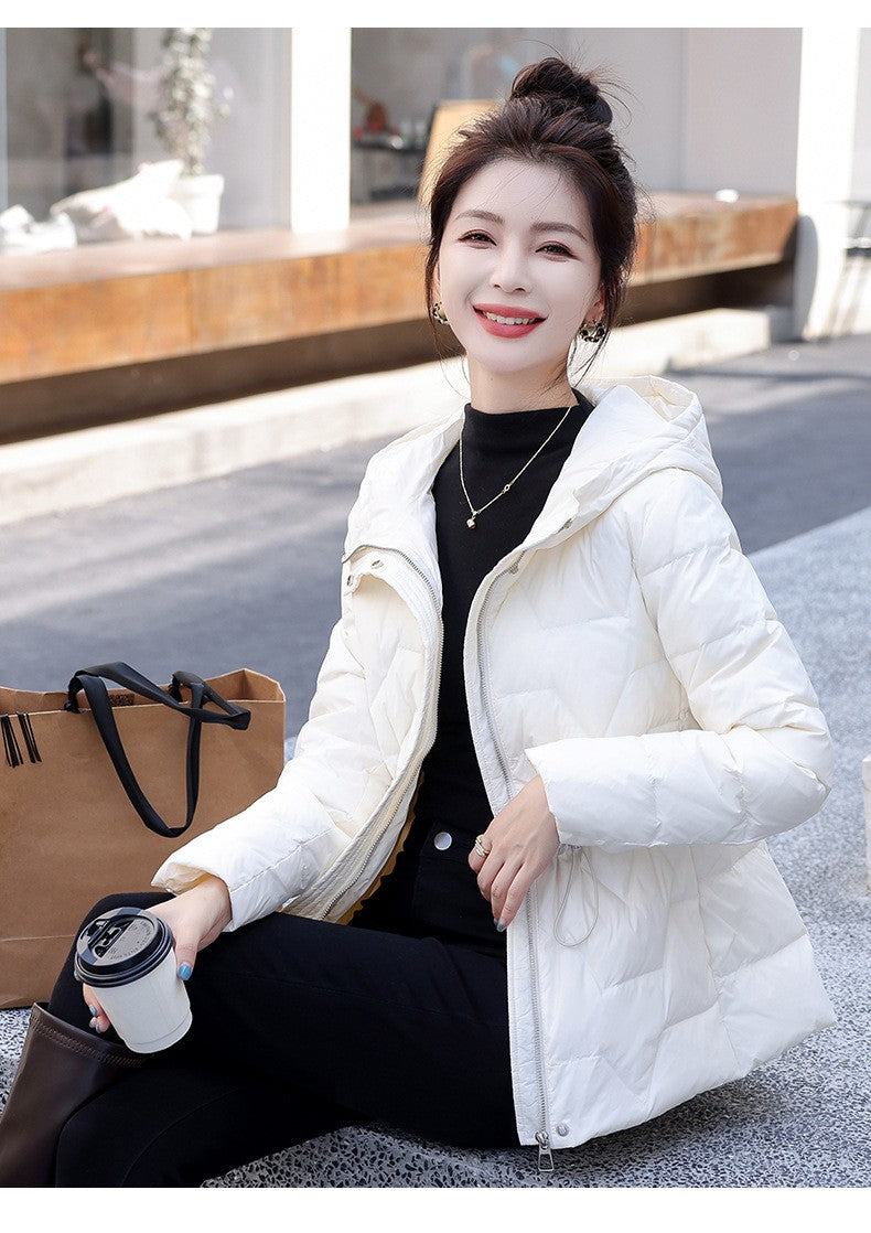 Down For Women, Lightweight Short, 2024 Winter New Collection, Waist Cinching And Warm, Duck Down Slim Fit, Korean Version