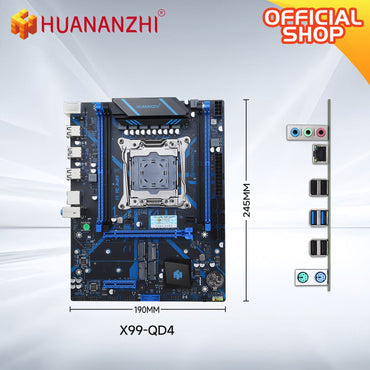 Placa-mãe HUANANZHI X99 QD4 LGA 2011-3 Xeon com processador Intel E5-2680 V4 DDR4 Memória M.2 NVME SATA Suporte Non-ECC Combo