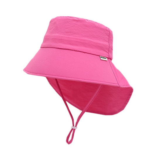 Baby Quick Dry Sun Hat Summer Kids Bucket Hat For Girls Boys Soild Color Big Brim Panama Children Beach Shawl UV Protection Cap