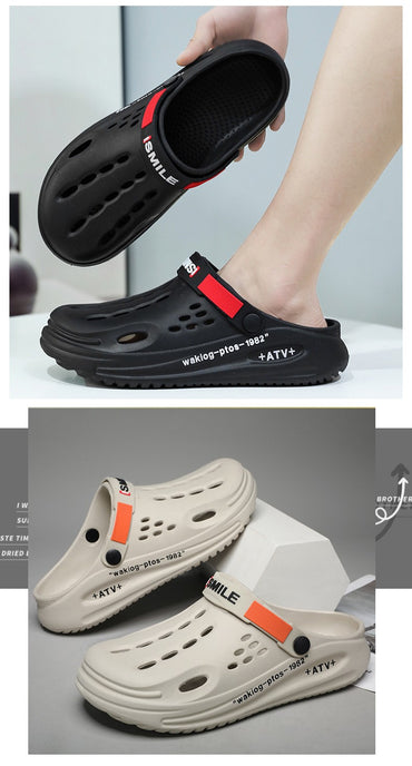 Big Size 47 Fashion Men Beach Sandals Outdoor Clogs Comfortable Indoor Slippers Trend Men Casual Shoes Home Garden Shoes Sandals