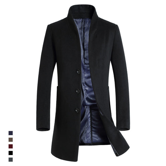 Sobretudo Masculino Oversized de Lã 5XL Jaqueta de Inverno de Alta Qualidade Casual de Negócios Casaco Masculino Roupas Casacos de Lã A2F6009