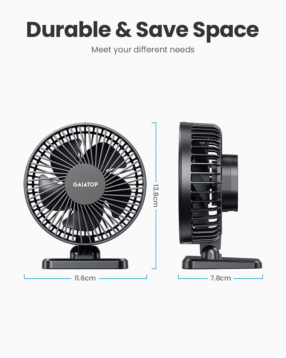 GAIATOP Mini USB Desktop Fan Portable Fan Desktop Office USB Quiet Cooling Fans Three Speed Adjustment Suitable For Home Office