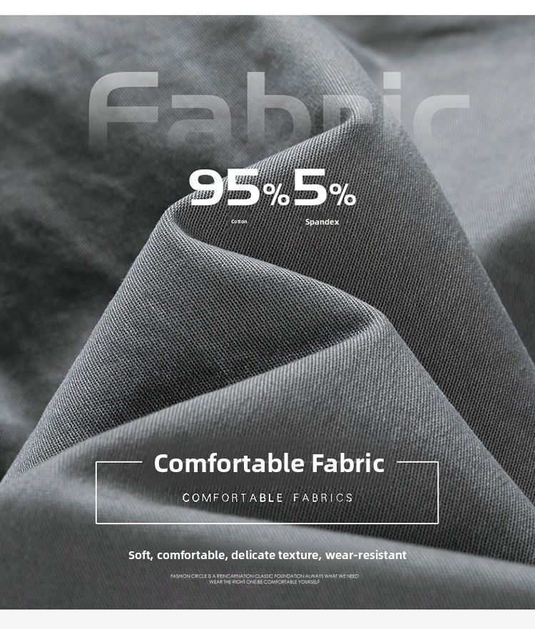Men's Casual Loose Cotton Work orts American Retro Sle Five-Quarter Length Youth Faion Summer Apparel Straight Leg Fit