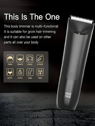 Man Beard Shaver Sideburn Electric Body Hair Trimmer With 2 Protective Cap For Underarm Leg Hair Razor Rechargeable Grooming Kit