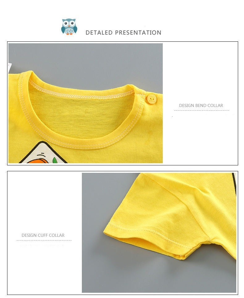 Summer New Children's Toddler Kids Short Sleeve + Shorts 2pcs Cartoon Mickey Children Baby Boys Girls Tracksuit Clothes Suit