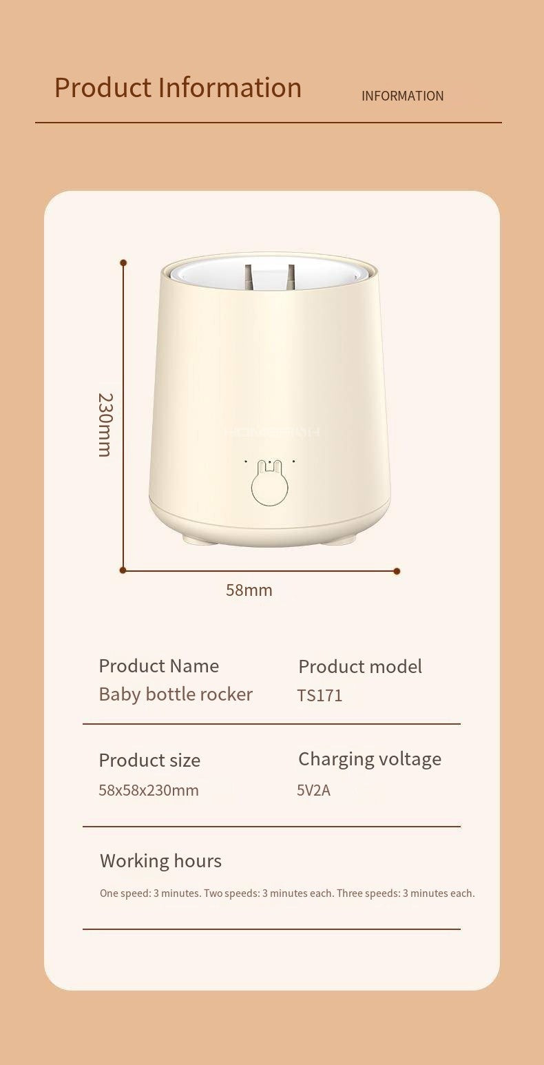 Electric Milk Bottle Shaker, USB Smart Intelligent Milk Powder Mixer, Lithium battery, Baby Formula Maker, Divine Device