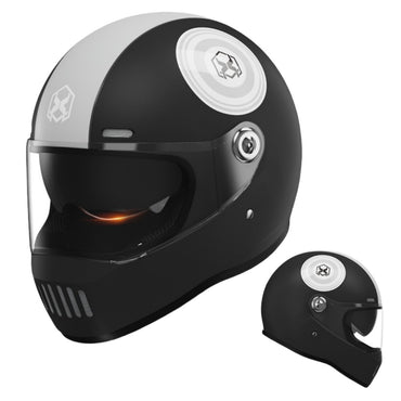 Electric Motorcycle Helmet Winter Warm HD Dual Mirror Anti-fog Retro Sun Protection Riding Full Helmet