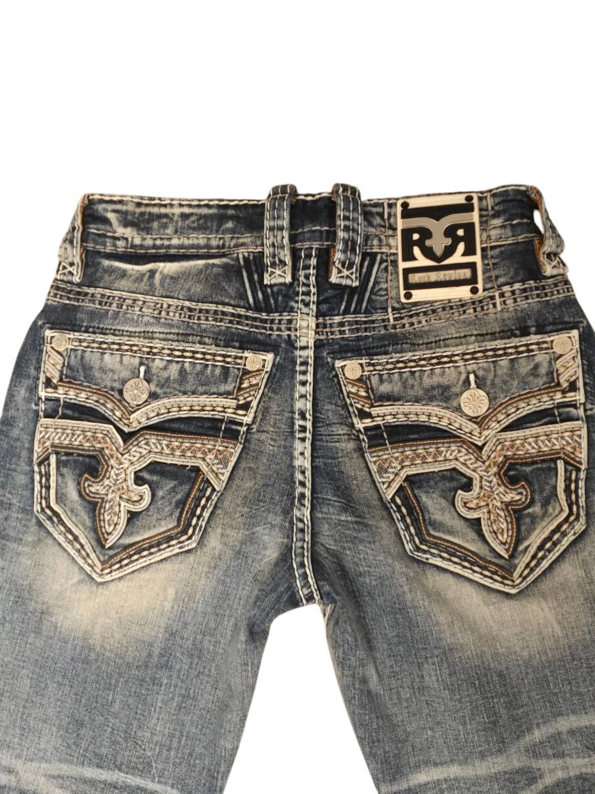 Rock Retro Boot Jeans Blue Leather Inserts Men Women Pocket Embroidery Denim Pants Y2k Gothic Low Waist Wide Leg Straight Jeans