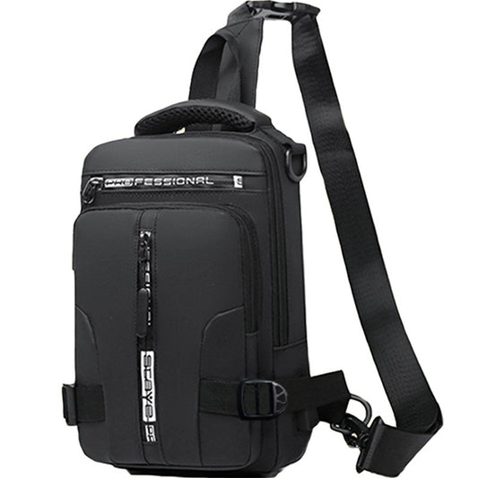 Men's dual-purpose crossbody and shoulder bag, multi-functional casual and versatile single-shoulder handbag, chest bag
