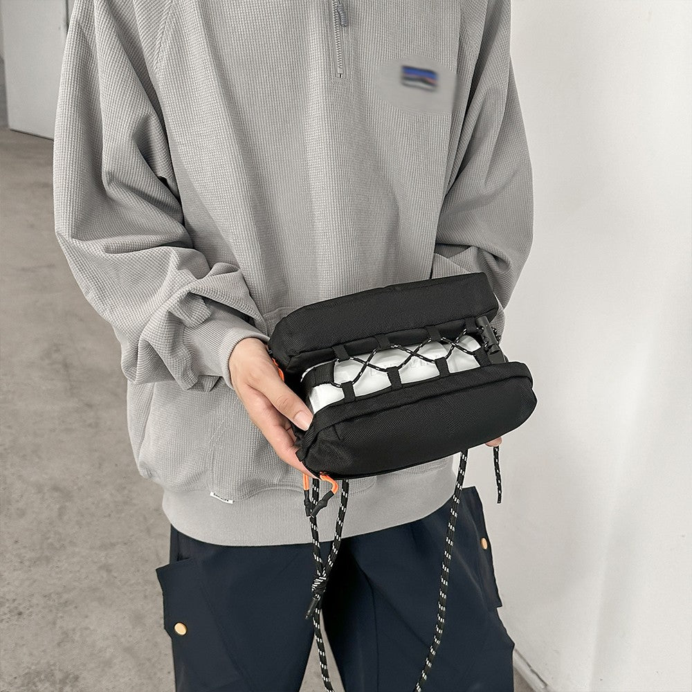 Men's Crossbody Bag, Casual Large-Capacity Daily Travel Water Bottle Umbrella Shoulder Bag, Lightweight Sports Phone Bag