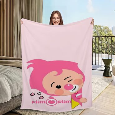 Cartoon P-Plim P-Plim Printed comfortable and soft sofa, living room bed, bedroom blanket suitable for travel and gifts