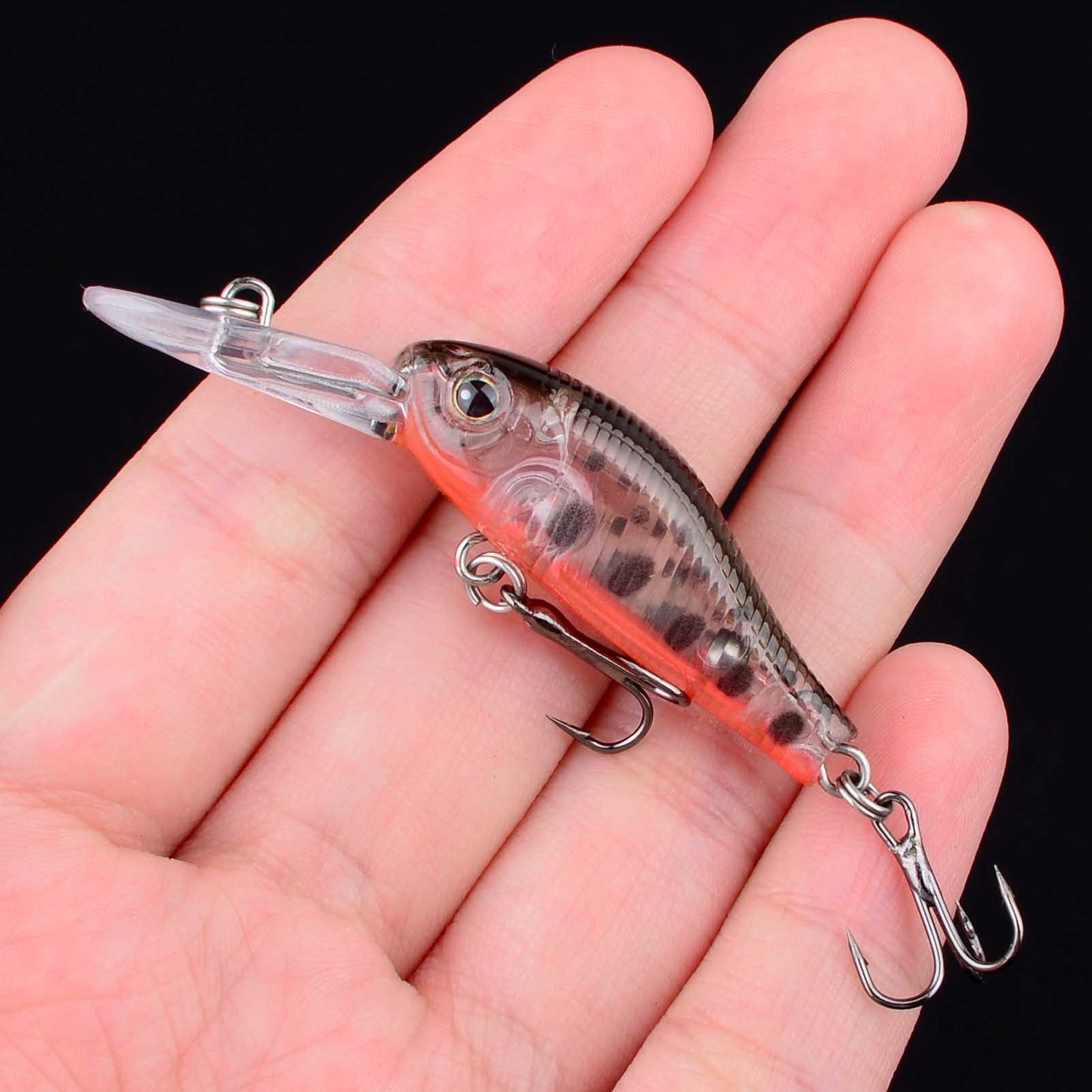 1 Isca Artificial Flutuante Mini Minnow Crank Wobbler Jerkbait Rígida para Pesca de Robalo em Água Doce e Salgada